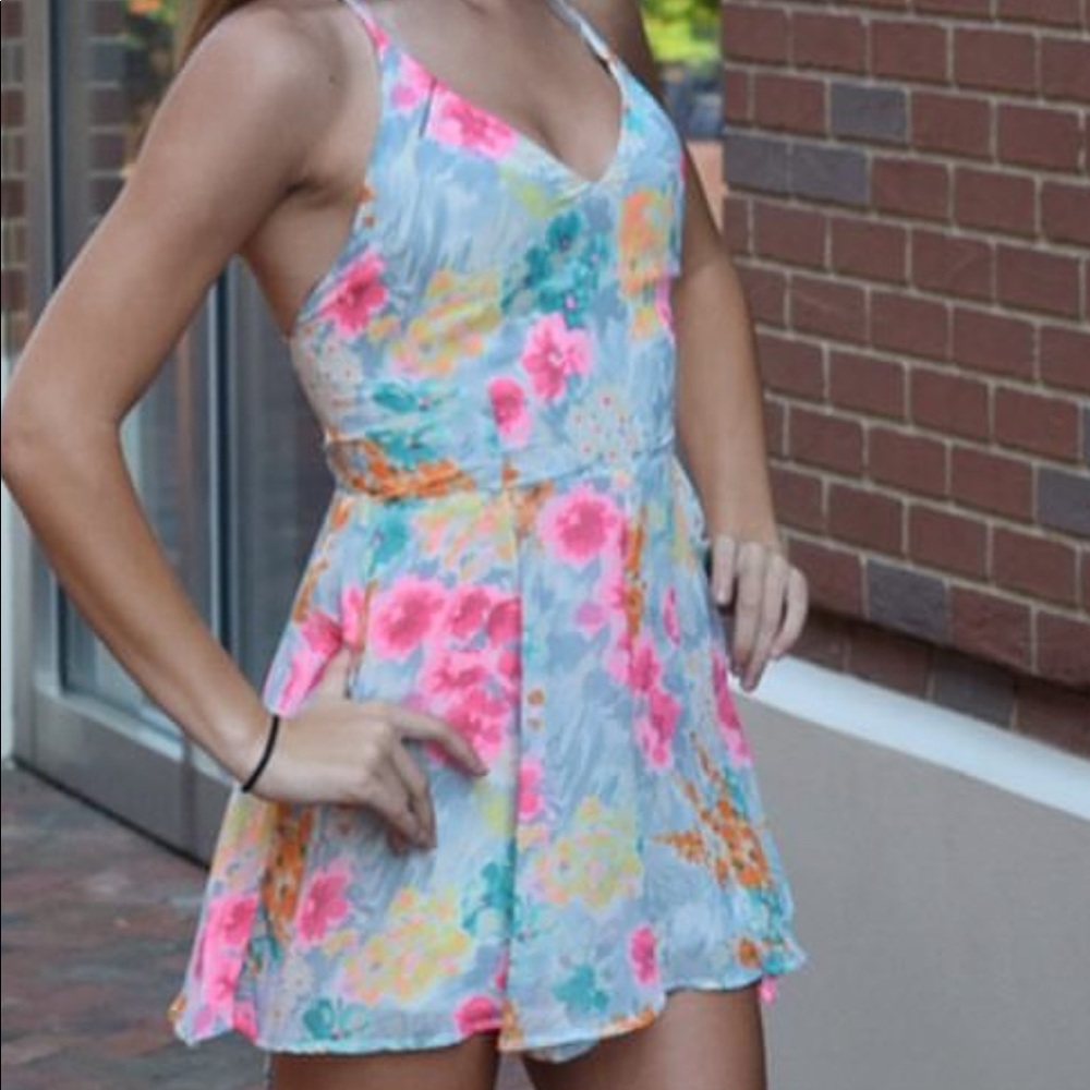 Romper with cross back